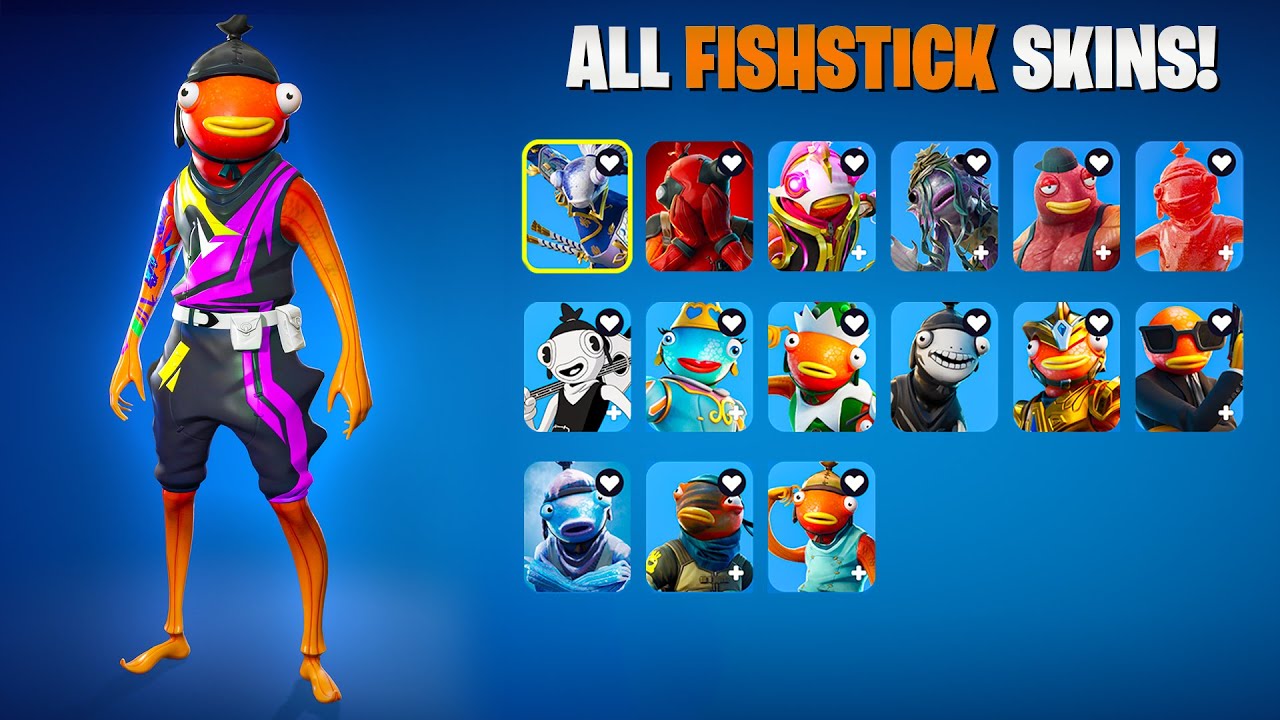 Evolution of All Fishstick Skins in Fortnite (Chapter 1 Season 1 - Chapter 6 Season 1)