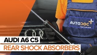 rear Shock absorbers change on AUDI A6 Avant (4B5, C5) - video instructions