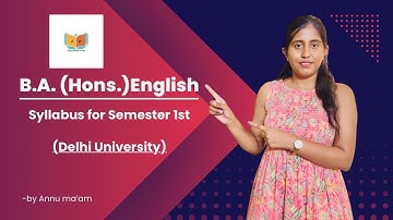 Semester-1 Syllabus for B.A (Hons.) English, Delhi University (CBCS)