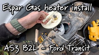 Espar AS3B2L gas powered heater install in Ford Transit | Cory's van build (part 10)