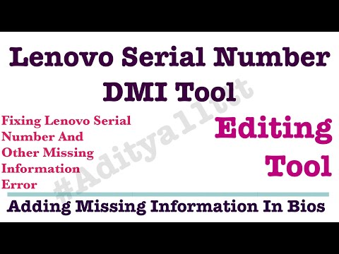 Lenovo Serial Number Missing Information | Easy Fix | Dmi Tool | Method