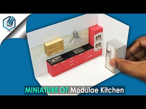 DIY miniature modular kitchen interior