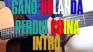 Video thumbnail of "Como tocar intro de "Gano Holanda Perdio China" CALIBRE 50 (TUTORIAL DE GUITARRA) @AldoGarcia"