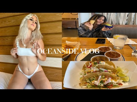Oceanside Beach Vlog | grwm, bikini pics, going to lunch, with friend