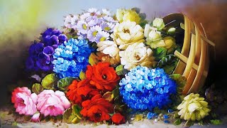 Яркие цветы на картинах художника Jorge Maciel