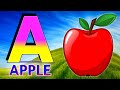 A for apple, a for apple b for ball, alphabets - Phonics song, ABCD