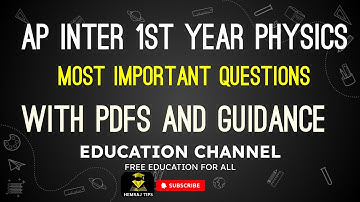 AP INTER 1ST YEAR  PHYSICS IMPORTANT QUESTIONS|| INTER PHYSICS MOST IMPORTANT QUESTIONS||