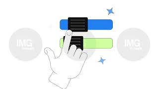Interactive toggles to data study transition 2D onboarding ui animation