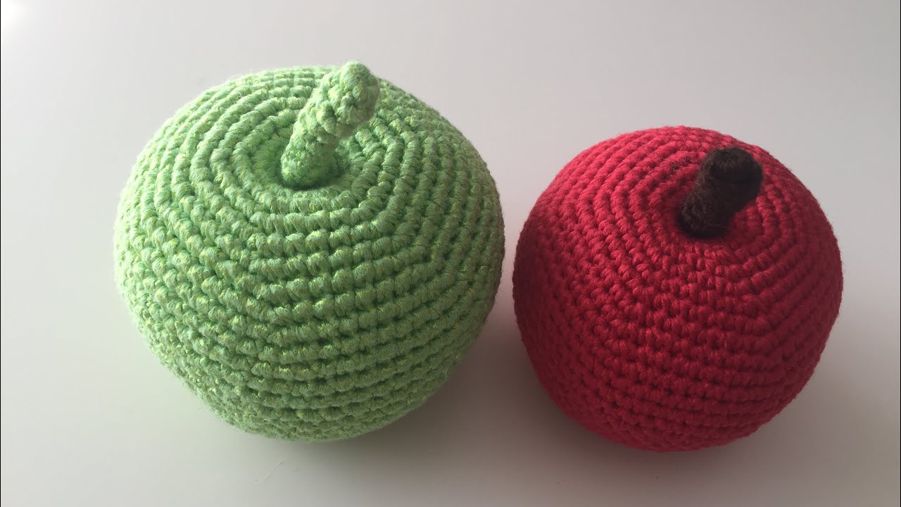 Örgüden elma yapılışı 🍏 🍎