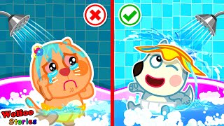 Baby Bath Time! - Keep Your Eyes Healthy | Educational Videos for Kids @KatFamilyChannel