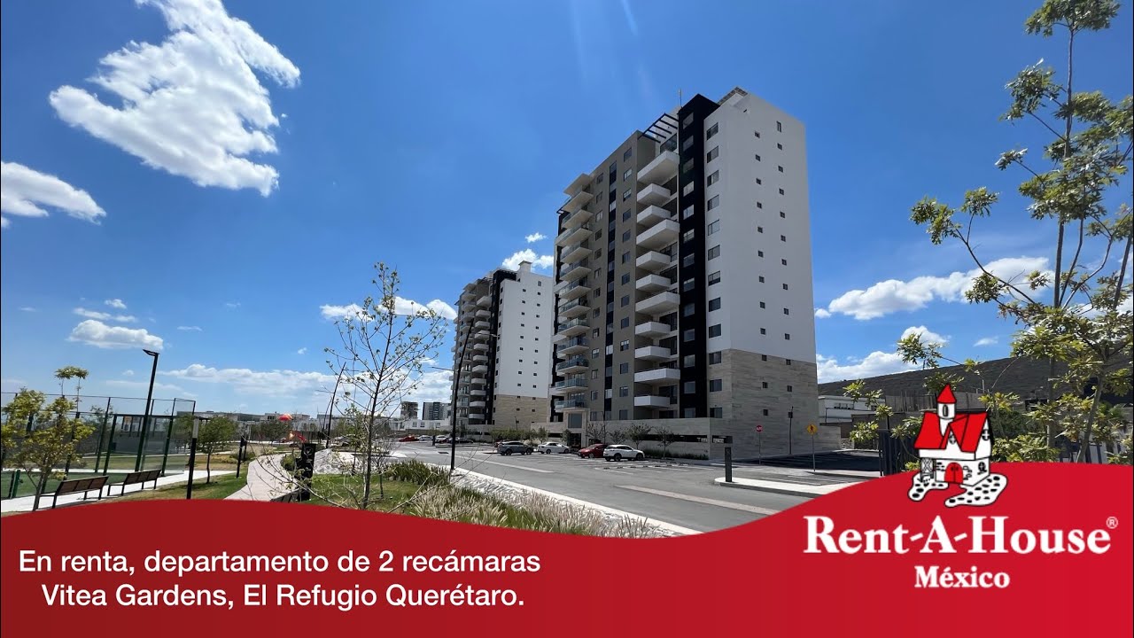 En renta, departamento de 2 recámaras en El Refugio, Querétaro.