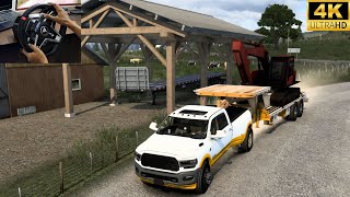 RAM 3500 HD | American Truck Simulator | 13 Ton Excavator Delivery | Thrustmaster T248 ATS Gameplay