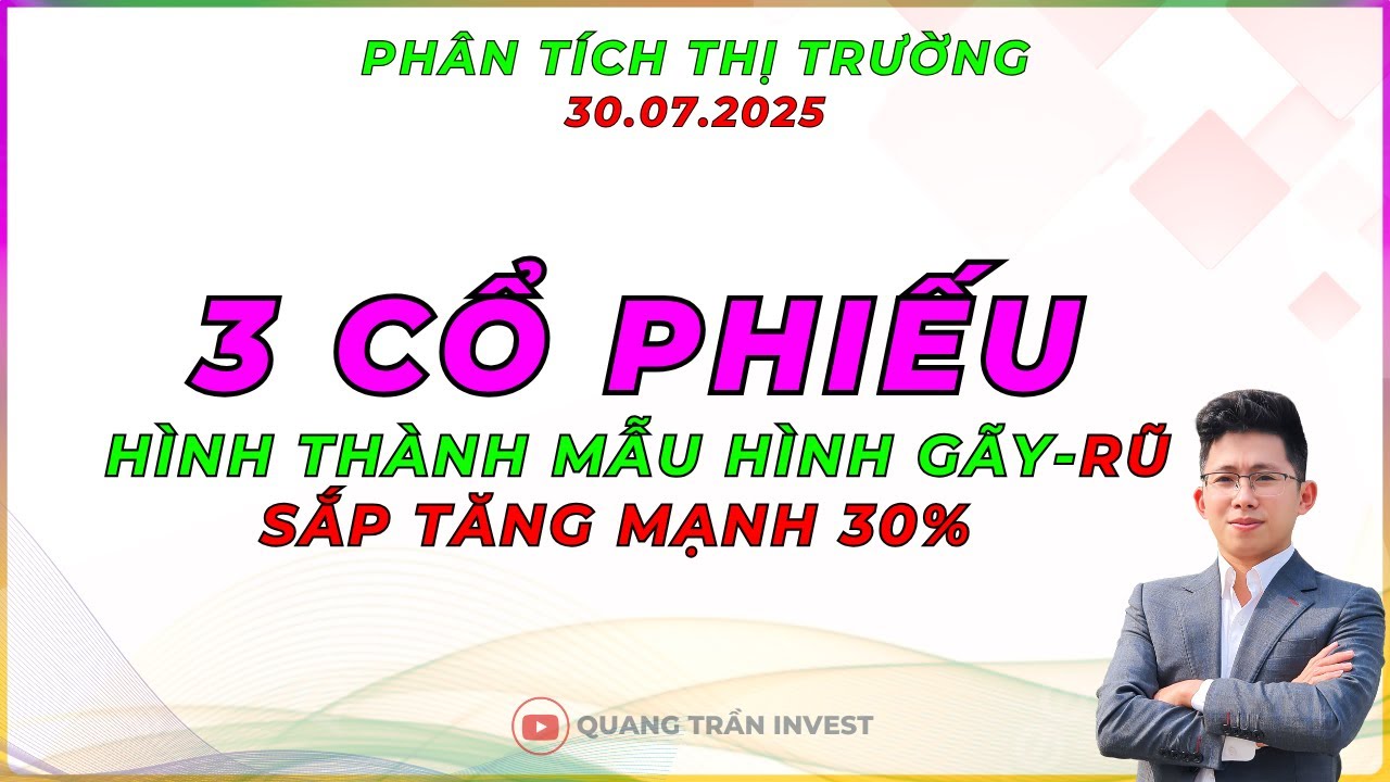3 Cổ phiếu hình thành mẫu hình gãy rũ sắp bùng nổ tăng mạnh khi thị trường cân bằng