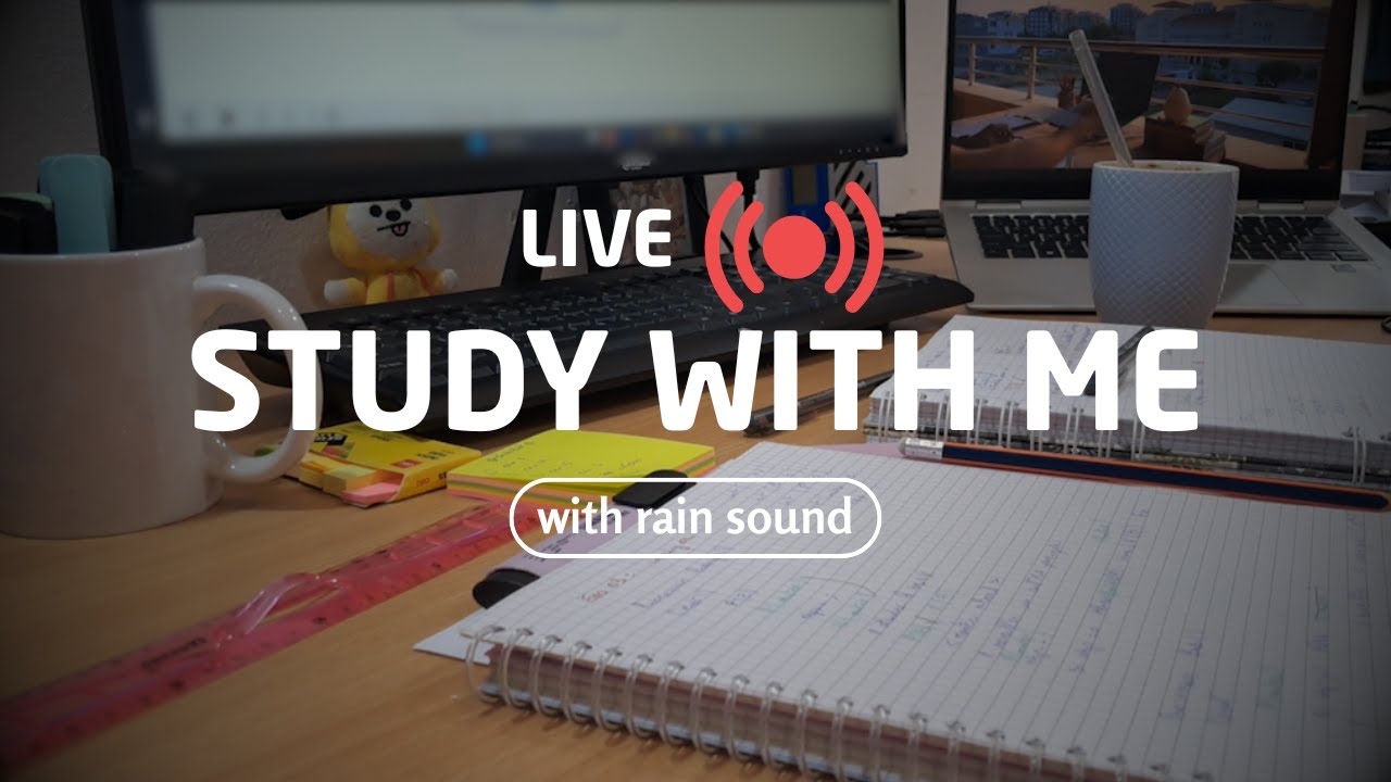 4h Silent Study With Me 🌧️ | 50/10 Pomodoro | Rain Sounds