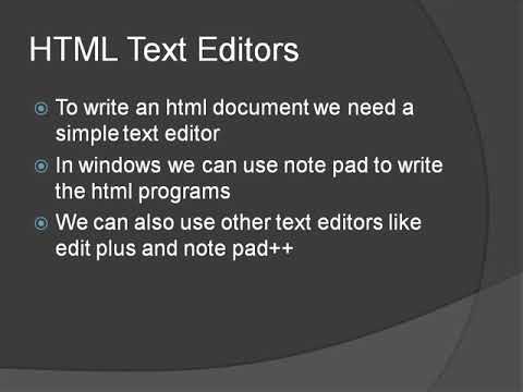 HTML Text Editors Used, HTML Basics Tutorial Part 3 - YouTube