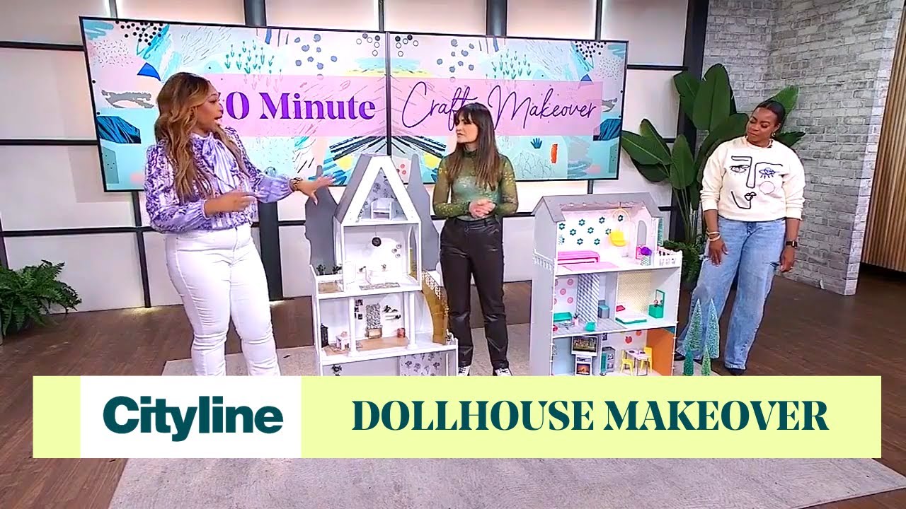 DIY modern #dollhouse #MAKEOVER! #doityourself #diy #housetour #learno, Doll  House Makeover