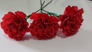 Цветок за 5 минут🌹цветы из гофрированной бумаги