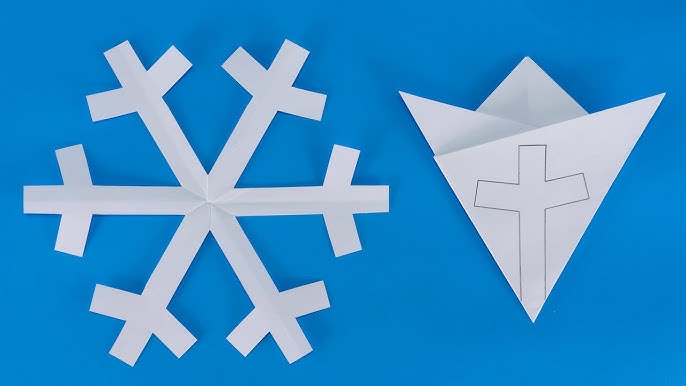 How to cut a traditional snowflake out of paper ❄ 