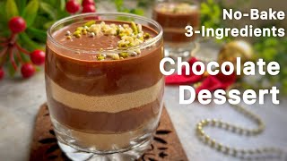 3-Ingredient No-Bake Chocolate Dessert | No Added Sugar | Christmas Special