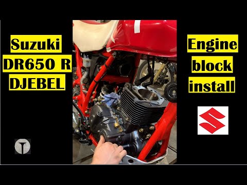 Suzuki DR650 R Restoration Part 7 Installing the engine block and preparing the head