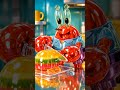 Satisfying Jelly Slicing with Glass Mr. Krabs 🦀🔪