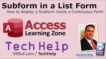 Microsoft Access Subform Inside a List Form (Continuous Form)