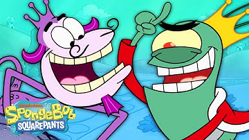 Plankton Becomes the Ruler of Sea Monkeys! 👑 | King Plankton | SpongeBob
