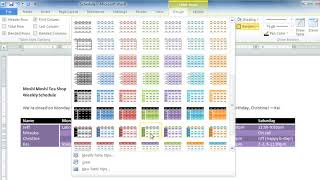 MS Word 2010 lesson 25 Inserting Tables