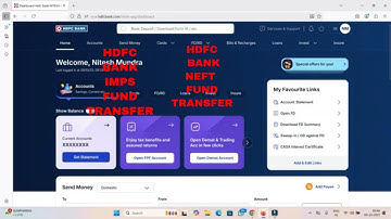 How to do fund Transfer NEFT  or IMPS from new HDFC BANK netbanking to other banks | HDFC netbanking