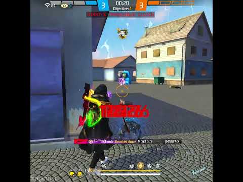 No Reload 🤪 M1887 x 1 Vs 4 Insanely Beautiful Clutch 😎 #shorts #freefire #tondegamer