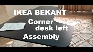 IKEA BEKANT Corner desk left Assembly