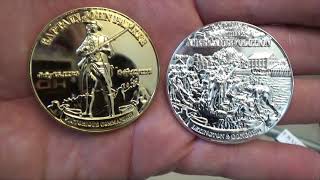 Battle of Lexington & Concord Battles of American Revolution 24K Gold & Sterling Silver Clad Coin