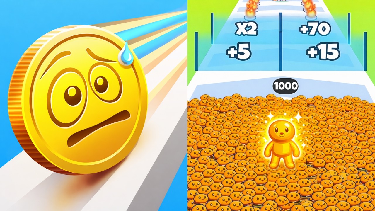 Coin Rush vs Food Run - Full Levels Speedrun Gameplay (Android & iOS)