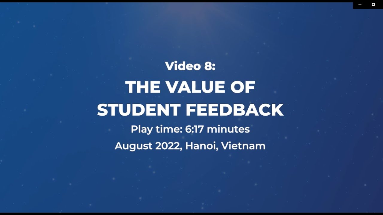 The Value Of Student Feedback YouTube The Value Of Student Feedback YouTube