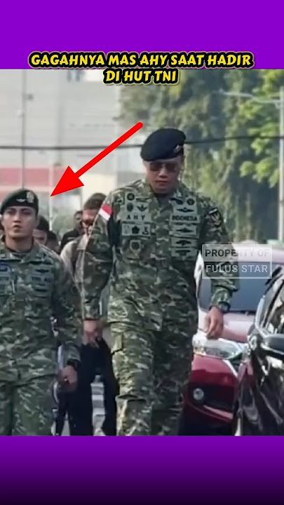 MAS AHY'S HANDSOME AND HANDSOME WHEN HE ATTENDS THE TNI ANNIVERSARY #shortvideo #commando