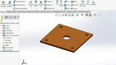 #Base plate with column analysis report#Base plate design pole design solidworks base plate design#