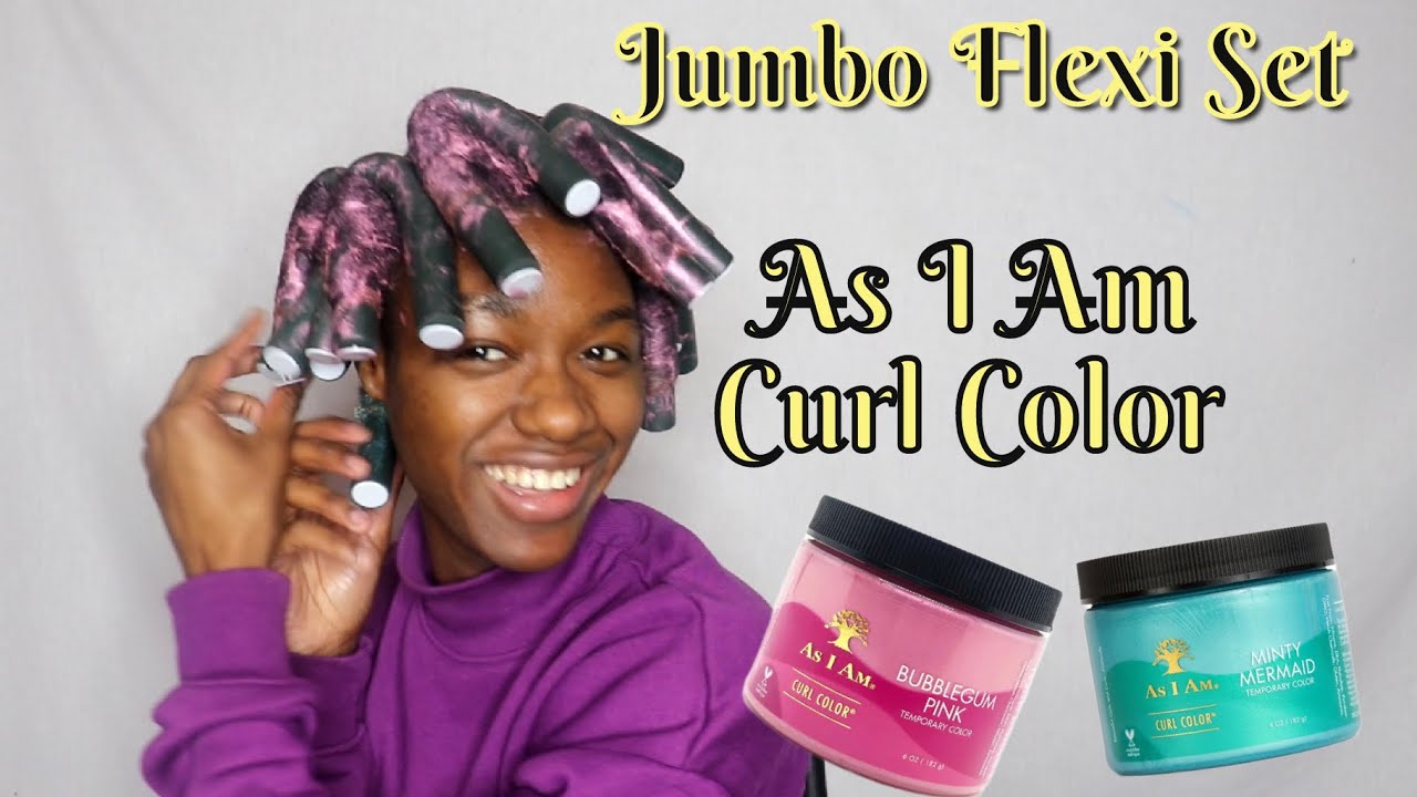 Jumbo Flexi Rod Set As I Am Curl Color Bubblegum Pink and Minty Mermaid YouTube