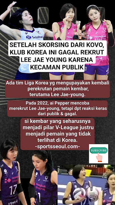 derita Lee jae young si kembar volly Korea #shorts