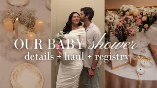 Baby Shower Haul | couple’s shower recap, first time mom registry, + baby shower ideas ♡ twin girls