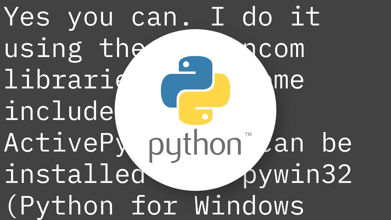 How do you run a Python script as a service in Windows? - YouTube