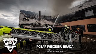 2023 03 30 Požár penzionu Brada-Rybníček