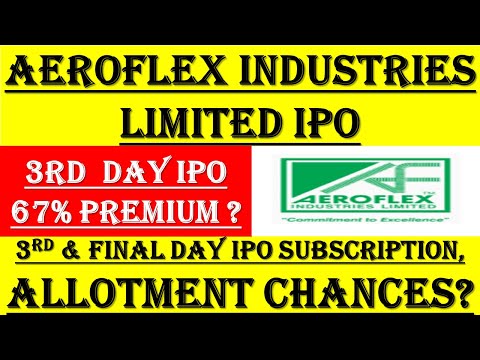Aeroflex IPO Subscription | Aeroflex IPO GMP | Aeroflex  IPO Allotment Status | #AeroflexIPO