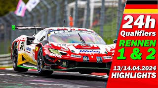 Highlights Nürburgring 24h Qualifiers Race 1 & 2 | 🇩🇪 ADAC RAVENOL 24H NÜRBURGRING 2024