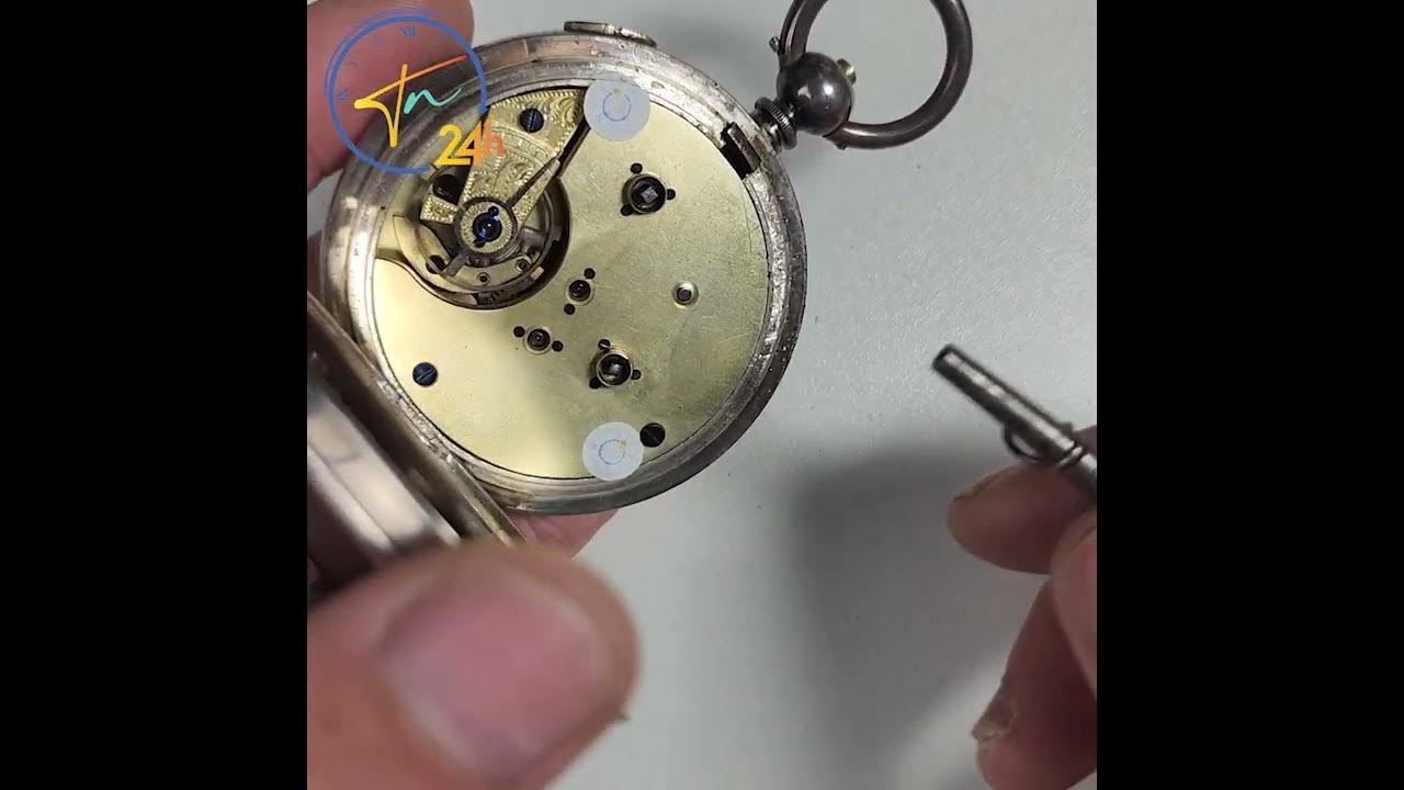 Antique Sterling Silver Second Stop Pocket Watch YouTube