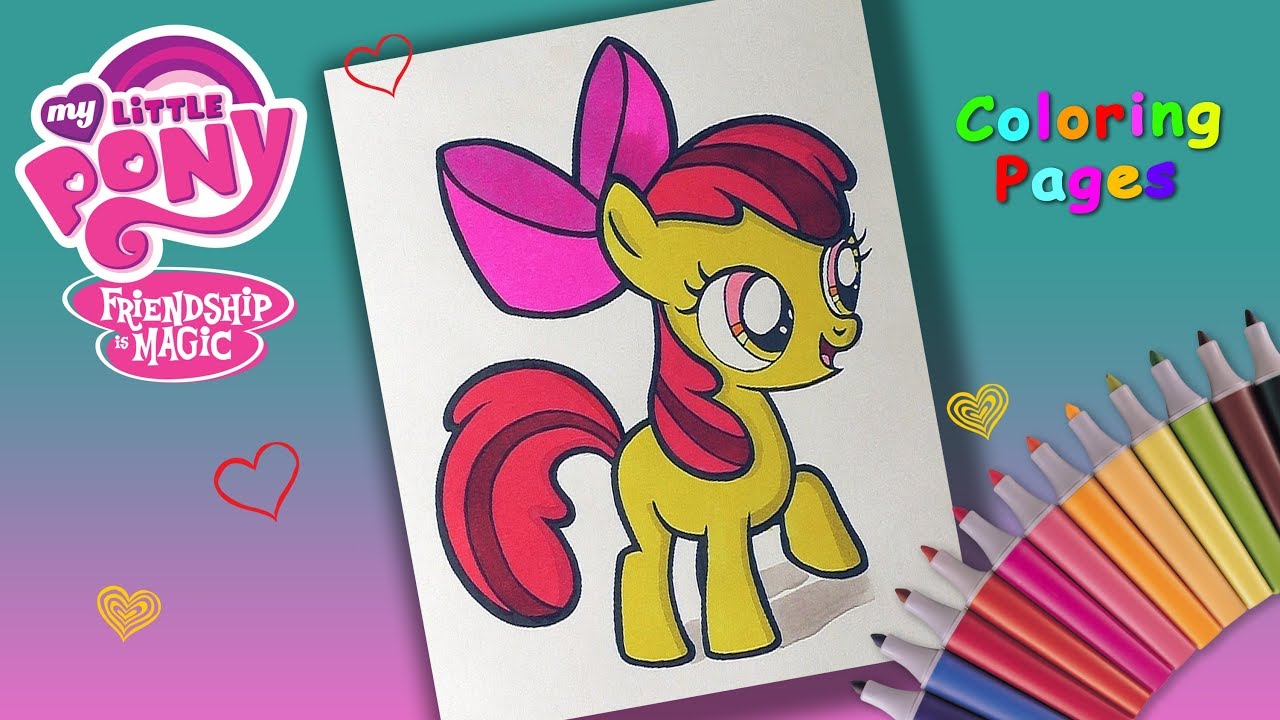 My little Pony coloring Book for children Coloring Apple Bloom pony ...