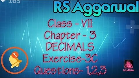 Class-Seventh(7th) Maths Chapter-3 Decimals Exercise-3C Questions-1 to 3 from RS Aggarwal