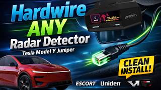 Details Hardwired Radar Detector Install | Tesla Model Y Juniper — Clean Setup for Any RJ-11 Detector Update