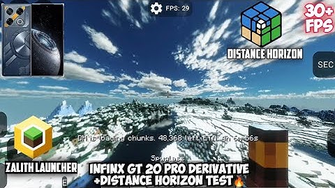 derivative shader + distance horizon test on zalith launcher 2 Minecraft 1.21.8 version  #minecraft