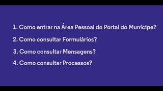 Área pessoal do Portal do Munícipe
