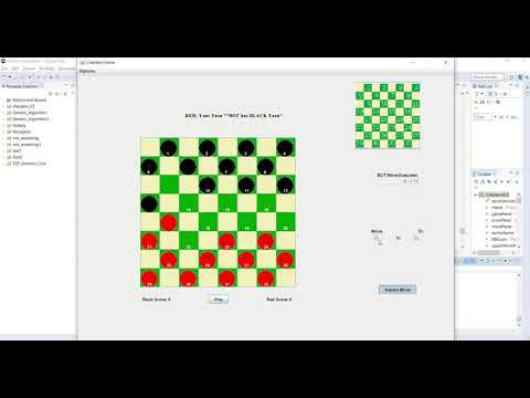 Checkers Project Demo (Minimax Algorithm) using Java